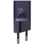 Зарядное устройство Baseus USB-C Wall Charger GaN5 mini 1C 30W with USB-C Cable Purple (P10110902523-00): Особенности Power Delivery (PD), USB-C, Быстрая зарядка