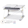Детский стол Mealux Vancouver Multicolor BL с полкой S50 (BD-620 W/G MC+ BL+ S50 WG): Ширина, см 110