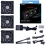 Кулер Lian Li Uni Fan TL 120 Reverse Blade Black 3-Pack (G99.12RTL3B.00): Регулировка оборотов широтно-импульсная модуляция (PWM)