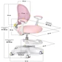 Дитяче крісло Evo-Kids Mio Air Pink (Y-307 KP): Min висота сидіння, см 49