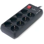 Сетевой фильтр REAL-EL REAL-EL RS-8 PROTECT USB 3m black (EL122300020)