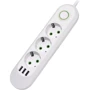 Сетевой фильтр Voltronic Power F04U White 4 розетки 3xUSB 1.5м (F04U-WHITE)
