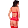 Комплект SoftLine Daria, корсет + стринги, S (red)