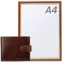 Мужское портмоне DNK Leather коричневое (DNKN01L-NL-brown): Формат кошелька Вертикальный