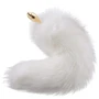 Анальная пробка LOCKINK Sevanda White Fox-Tail Anal Rose-shape Plug