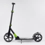 Самокат алюмінієвий Best Scooter з PU колесами, і 1 переднім амортизатором Black / Green (99629): Матеріал коліс поліуретан