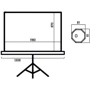 Проекционный экран Overmax Tripod Screen 60: Форм-фактор на треноге