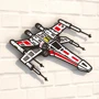 Дерев'яна картина-розмальовка Wortex Woods Винищувач X-wing 35х24 (3DP40005)