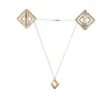 Зажимы для сосков с легкой подвеской LOCKINK Adjustable Nipple Clamps with Light Pendant - Golden