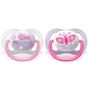 Пустышка ортодонтическая Philips AVENT Ultra Air "I love…" для девочек 0-6 мес 2 шт (SCF080/02): Форма соски ортодонтическая