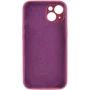 Чехол для iPhone Mobile Case Silicone Case Full Camera Protective Plum for iPhone 15: Цвет бордовый