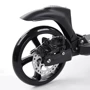 Самокат двоколісний Best Scooter PU колеса, 2 амортизатори, дискове гальмо Black/White (100077): Тип коліс литые