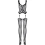 Бодистокинг Obsessive Bodystocking F221 black XL/XXL