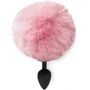 Силиконовая анальная пробка М Art of Sex - Silicone Bunny Tails Butt plug, розовый