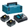 Набір акумуляторів + зарядний пристрій Makita 198116-4, LXT BL1860B x 2шт (18В, 6Ач) + DC18RC, кейс Makpac: Тип Комплект (зарядное устройство + аккумулятор)