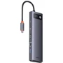 Адаптер Baseus Adapter Metal Gleam Series USB-C to HDMI+2xUSB3.1+2xUSB3.0+USB-C+PD+RJ45+SD+TF Gray (WKWG020213): Интерфейс подключения USB-C
