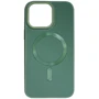 Чехол для iPhone TPU Case Bonbon Leather Metal Style with MagSafe Pine Green for iPhone 15 Pro Max
