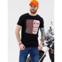 Футболка ISSA PLUS GN4-20 XL чорна з принтом