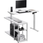 Компьютерный стол OfficePro с электрорегулировкой высоты ODE119W: Особенности Регулируемая высота ножек, Защитные накладки на ножки, Дополнительные полки
