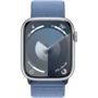 Apple Watch Series 9 45mm GPS Silver Aluminum Case with Winter Blue Sport Loop (MR9F3) : Экран OLED LTPO (яркость до 2000 нит) с технологиями Retina / защитное стекло Ion-X повышенной прочности