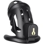 Клетка для пениса LOCKINK SEVANDA Plastic Penis Chastity Cage, черная, 3 кольца разных размеров