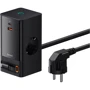 Зарядное устройство Baseus Wall Charger 2AC+USB+USB-C PowerCombo PowerStrip Retractable-C 65W Black (PSLR000301): Особенности Быстрая зарядка, USB-C