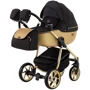 Коляска 2 в 1 Adamex Hybryd Plus Polar (Gold) BR619 черный (золотой люрекс) - золотая кожа (623692): Тип коляски универсальная коляска (2-в-1)