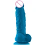 Цветной фаллоимитатор на присоске Coloursoft Soft Dildo, 13х4 см, голубой
