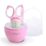 Косметичний набір BabyOno для догляду за нігтями Пилочка Ножиці Щипчики Рожевий (398/02)