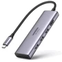 Адаптер Ugreen Adapter CM511 USB-C to 3xUSB 3.0+HDMI+SD Space Gray (60383)