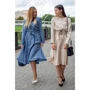 Платье FLFashion Плутос ХПП 3211 44 бежевое повседневное удлиненное миди: Длина рукава Длинный