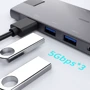 Адаптер Dynamode USB-C to HDMI 4K+Mini DisplayPort+ 3хUSB3.0+RJ45+USB-C Female+SD Grey фото 4