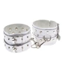 Оковы Leather Double Fix Leg Cuffs, white