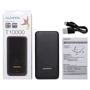 Зовнішній акумулятор Adata Power Bank T10000 10000mAh 10W Black (AT10000-USBA-CBK)