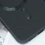 Чехол для iPhone TPU Case Bonbon Leather Metal Style with MagSafe Black for iPhone 15: Материалы искусственная кожа