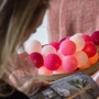 Гирлянда Cotton ball lights на 35 шаров 5,5м, Pink: Длина, м 5.5