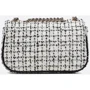 Жіноча сумка крос боді GUESS SPARK MICRO MINI чорно-біла (HWTZ8700780-BKW): Застібка Магнитная