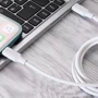 Кабель Proove Cable USB-C to Lightning Striped Silicone 1m White: Длина 1 м