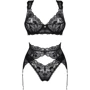 Комплект белья Obsessive Donna Dream 3-pcs set XS/S Black