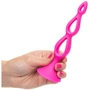 Тройная полая анальная пробка CalExotic Booty Call Silicone Triple Probe, розовый