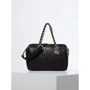 Женская сумка бочонок Guess Logo Love Box Satchel черная (HWSG7662060-BLA)