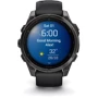 Смарт-часы Garmin Fenix 8 AMOLED 47mm Sapphire Carbon Grey DLC with Black/Pebble Grey Silicone Band (010-02904-21): Дисплей 1.4" AMOLED (454x454) / Sapphire Crystal