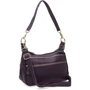Женская сумка через плечо Borsa Leather фиолетовая (K1213-violet)