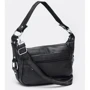 Женская сумка через плечо Borsa Leather черная (K1131-black)