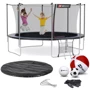 Батут Hop-Sport 14ft black/blue чорно-синій із внутрішньою сіткою 427 см фото 3