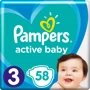 Подгузники Pampers Active Baby Midi Размер 3 (6-10 кг), 58 шт (8001090949707): Пол ребенка Унисекс