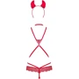 Откровенный костюм дьяволицы Obsessive Evilia red S/M