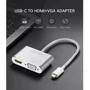 Адаптер Ugreen Adapter MM123 USB-C to HDMI+VGA White (30843) фото 4