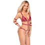 Боди с фиксаторами для рук Orion Bad Kitty Strap Body Red, L