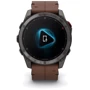 Смарт-часы Garmin Fenix 8 Pro AMOLED 51mm Sapphire Carbon Grey DLC Titanium with Chestnut Leather Band (010-03199-40)